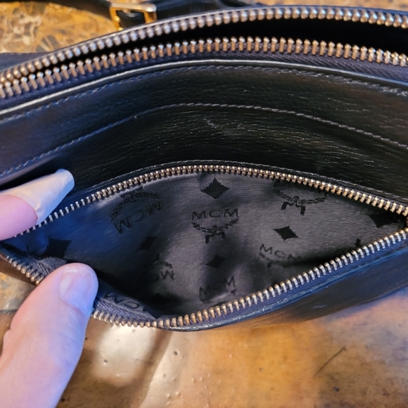 MCM Black Leather Chain Shoulder Bag - Picture 9 of 12